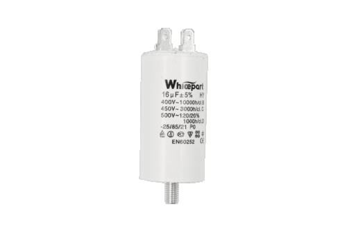 Конденсатор CBB60-E 16 мкФ, 450 В, Whicepart (клеми + болт) - 1