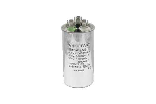 Конденсатор CBB65 35+5 мкФ, 450 В, Whicepart (металевий корпус, клеми) - 1