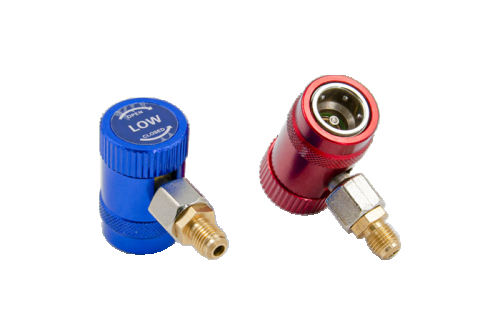 Комплект швидкознімних муфт YF1234H-L для заправки автокондиціонерів (з R-1234yf на R-134a, 1/4") - 1