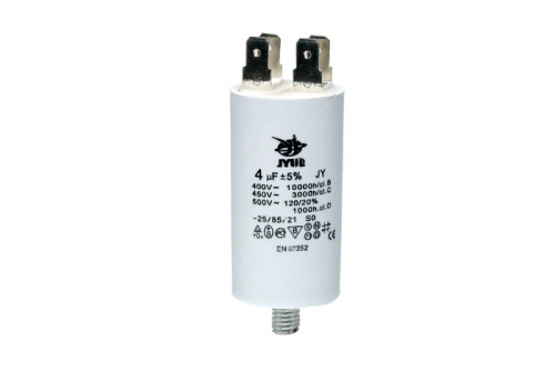 Конденсатор CBB60-E 4 мкФ, 450 В, Jyul (клеми + болт) - 1
