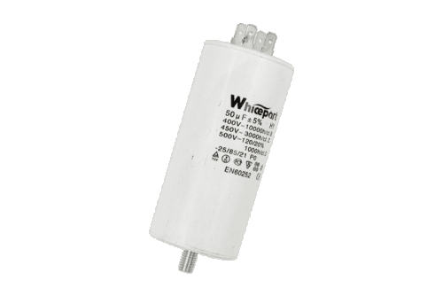 Конденсатор CBB60-E 50 мкФ, 450 В, Whicepart, Jyul (клеммы + болт) - 1