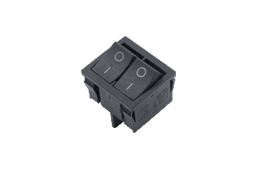 Кнопка мережева подвійна 40311, 4 контакти, 6А (2-позиційна)