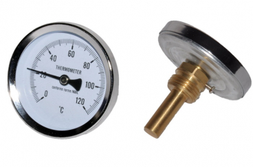 Термометр для котла, SD Plus 0-120°C  d=63mm (штуцер L=40mm)