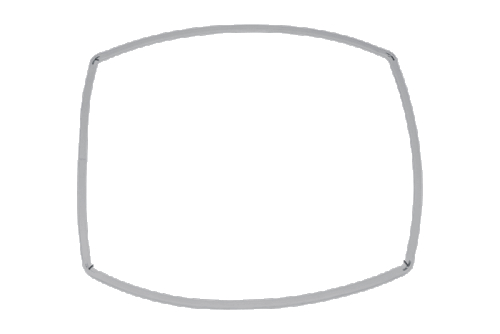 Уплотнитель двери для духовки Miele 6432220, 4696921, 425*320 мм - 1