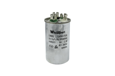 Конденсатор CBB65 25+1.5 мкФ 450 V металевий (пуско-робочий), Whicepart