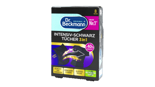 Салфетки для восстановления цвета черных тканей Dr.Beckmann Intensiv-Schwarz Tucher, 8 шт. - 1