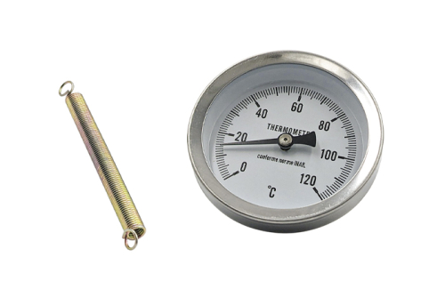 Термометр для котла SD Plus Thermo Alliance SD175, D=63 мм, 0-120°C (накладний з пружиною) - 1