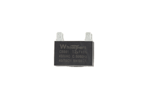 Конденсатор CBB61 1.2 мкФ, 450 В, Whicepart (прямокутний, клеми) - 1