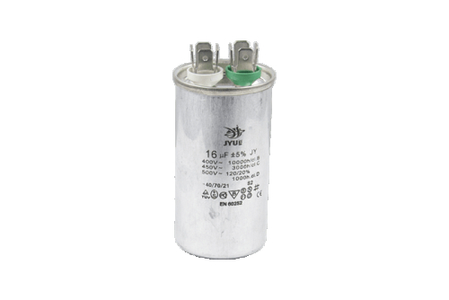 Конденсатор CBB65 16 мкФ, 450 В, Jyul (металевий корпус, клеми) - 1