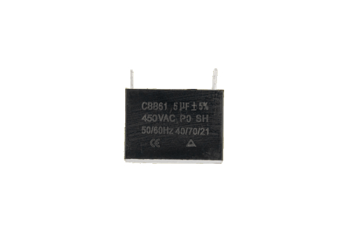 Конденсатор CBB61 5 мкФ, 450 В, Whicepart (прямокутний, клеми) - 1