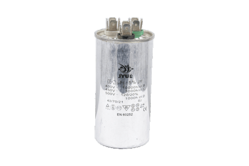 Конденсатор CBB65 35+2 мкФ, 450 В, Jyul (металевий корпус, клеми) - 1