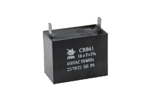 Конденсатор CBB61 16 мкФ, 450 В, Jyul (прямоугольный, клеммы) - 1