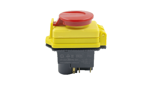 Кнопка для бетономешалки CK21D-5P, с крышкой 5 контактов - 2