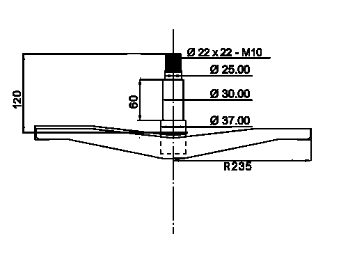 Крестовина для стиральной машины LG 4434ER1002H, d=25/30/37 мм (оригинал) - 2