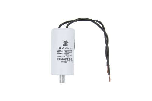 Конденсатор CBB60-G 8 мкФ, 450 В, Jyul (провод + болт) - 1