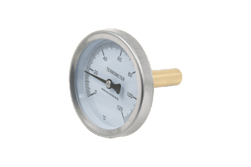 Термометр для котла SD+ Thermo Alliance SD17450MM, D=63 мм, 0-120°C, со штуцером L=50 мм - 1