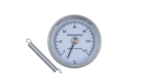 Термометр для котла SD Plus Thermo Alliance SD175, D=63 мм, 0-120°C (накладной с пружиной) - 1
