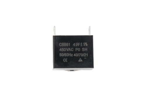 Конденсатор CBB61 4 мкФ, 450 В, Whicepart (прямокутний, клеми) - 1
