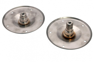 Фланец (опора барабана) для стиральной машины Whirlpool 480110100802, лыски, нержавейка (комплект)