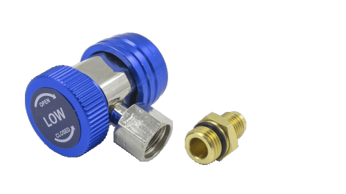 Муфта швидкознімна QC-ML для заправки автокондиціонерів (R-134a, 1/4", синя) - 2