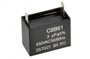 Конденсатор CBB61  3 мкФ 450 V прямоугольный