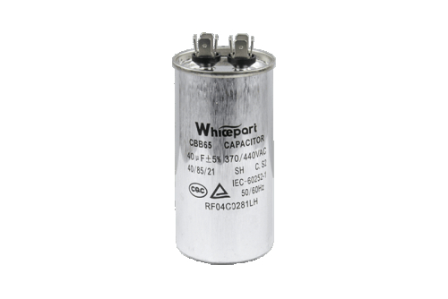 Конденсатор CBB65 40 мкФ, 440 В, Whicepart (металевий корпус, клеми) - 1