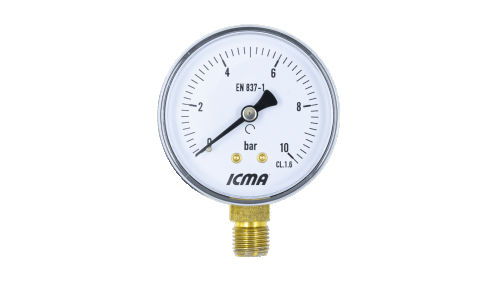 Манометр радіальний Icma 91244AB10, 0-10 бар, 1/4", Ø63 мм - 1