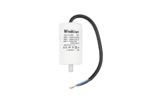 Конденсатор CBB60-G 12 мкФ, 450 В, Whicepart, Jyul (провод + болт) - 1