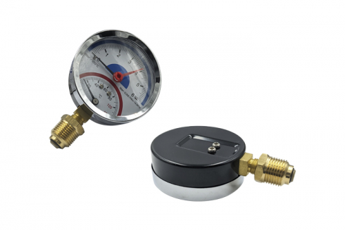 Термоманометр для котла радіальний SD Plus SD1726B, 0-6 бар, 0-120°C, 1/2", Ø80 мм - 1
