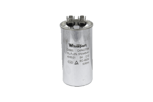 Конденсатор CBB65 55 мкФ, 440 В, Whicepart (металевий корпус, клеми) - 1