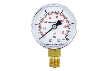 Манометр радиальный SD Plus SD17010B, 0-10 бар, 1/4", Ø50 мм