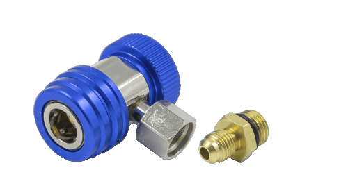 Муфта швидкознімна QC-ML для заправки автокондиціонерів (R-134a, 1/4", синя) - 1