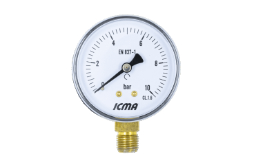 Манометр радиальный Icma 91244AB10, 0-10 бар, 1/4", Ø63 мм