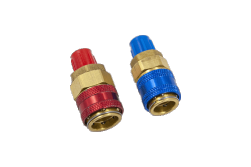Комплект швидкознімних муфт QC-12 для заправки автокондиціонерів (R-134a, 1/4") - 1