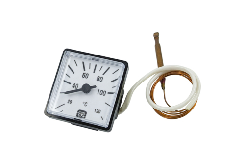 Термометр для котла MMG R4 2256-0-110-0, 45х45 мм, 0-120°C, с капилляром L=900 мм (квадратный) - 1