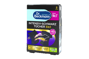 Салфетки для восстановления цвета черных тканей Dr.Beckmann Intensiv-Schwarz Tucher, 8 шт.