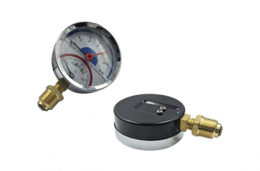 Термоманометр для котла радиальный SD Plus SD1726B, 0-6 бар, 0-120°C, 1/2", Ø80 мм